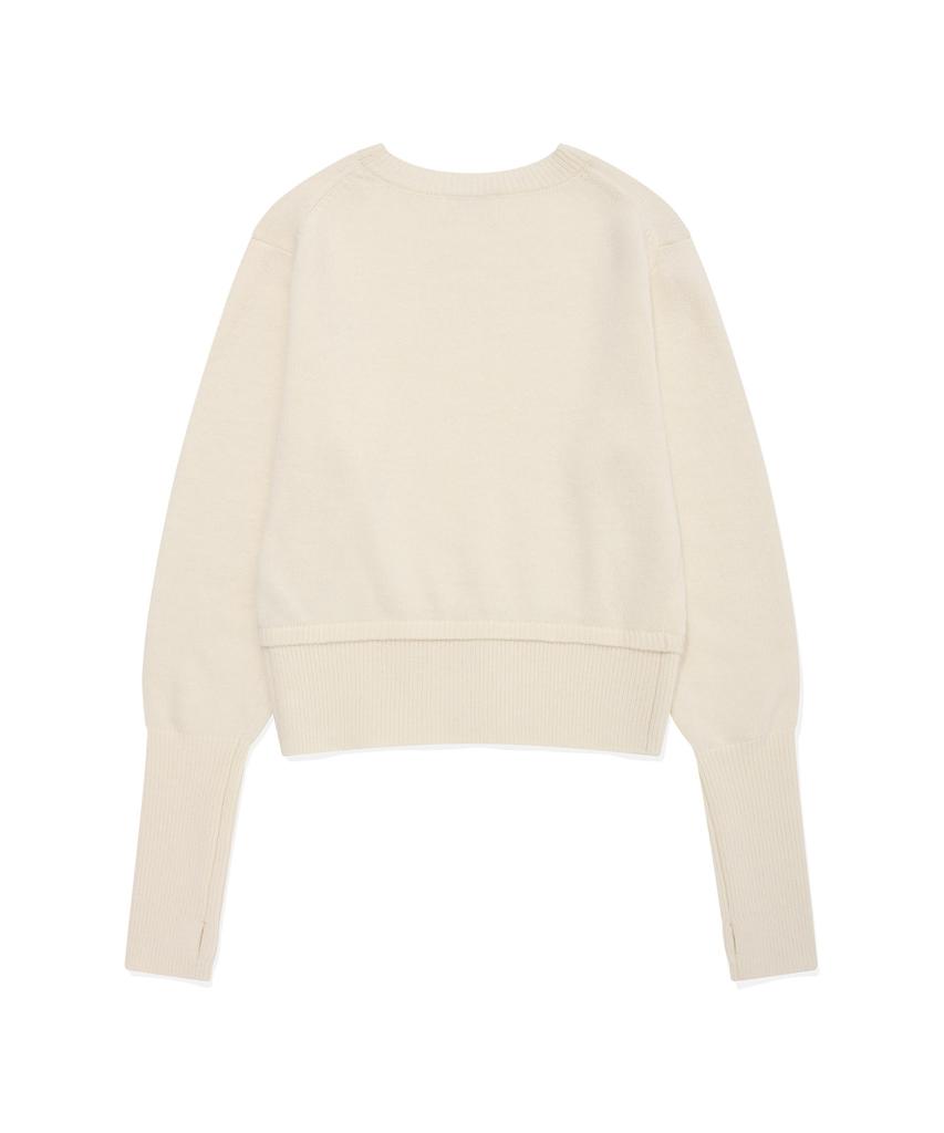 COVERNAT WOMAN Hem Open Detail Knit Ivory