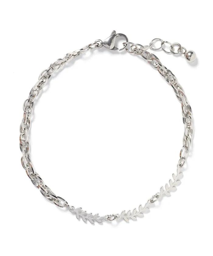 Surgical Leaf Chain Bracelet (PLT-BR-007_SV)
