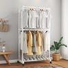 Double-pole Coat Rack Floating Shelves for Wall Elevated Design Wall Shelf Minimalist and Modern Dustproof Clothes Hanger Stand