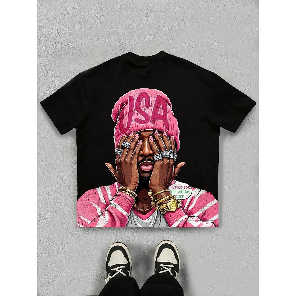 Men'S Summer Short Sleeve Print T-Shirt Women's Clothing Y2k Short Sleeves Classic Sweatshirt Sports Graphic
