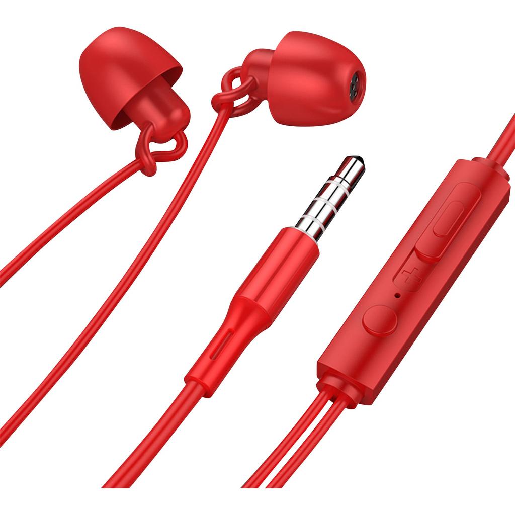 3.5mm Standard AUX Jack In-ear Headphones Portable Noise Reduction Sleep Earphones With Microphone For   