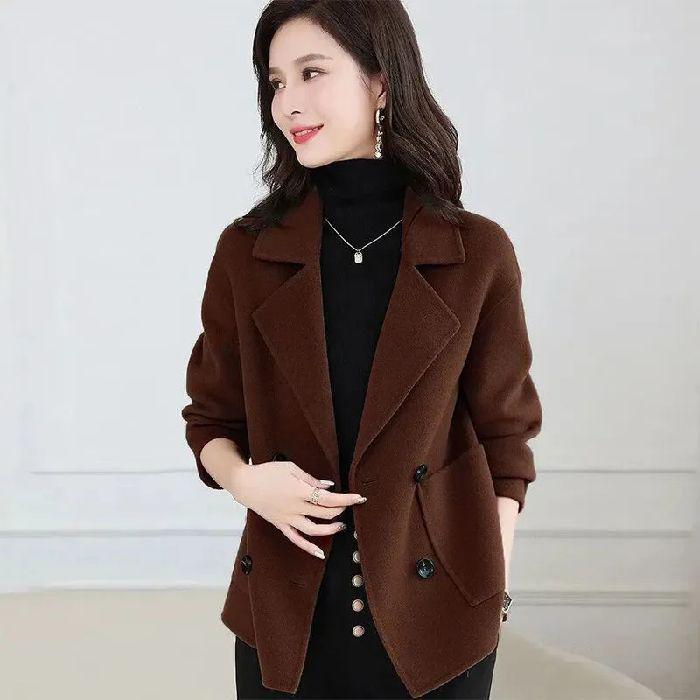 Petite Women's Versatile Woolen Jacket - Autumn/Winter Style