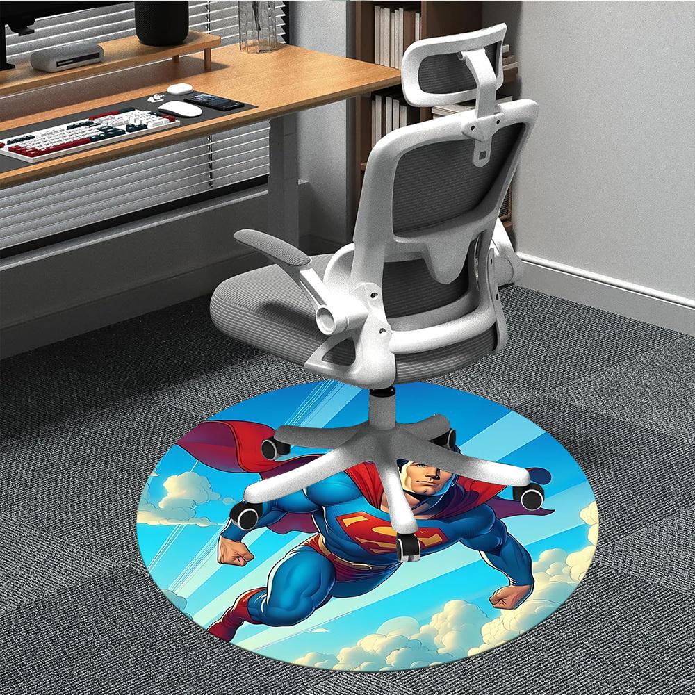 

1pc Superman Chair Carpet for Office Non-Slip, Indoor Non-Slip Washable Carpet, Non-Shedding Mat For Officeyy251030110 80cm by 80cm