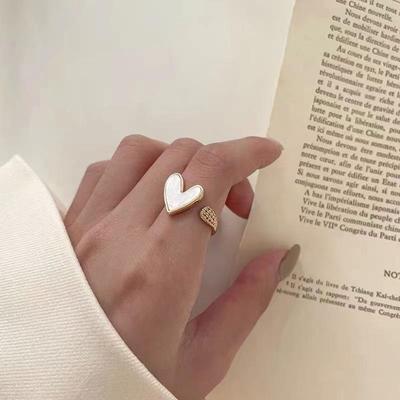 Love Ring Women's Temperament Heart Shape Geometry Open Index Finger Ring