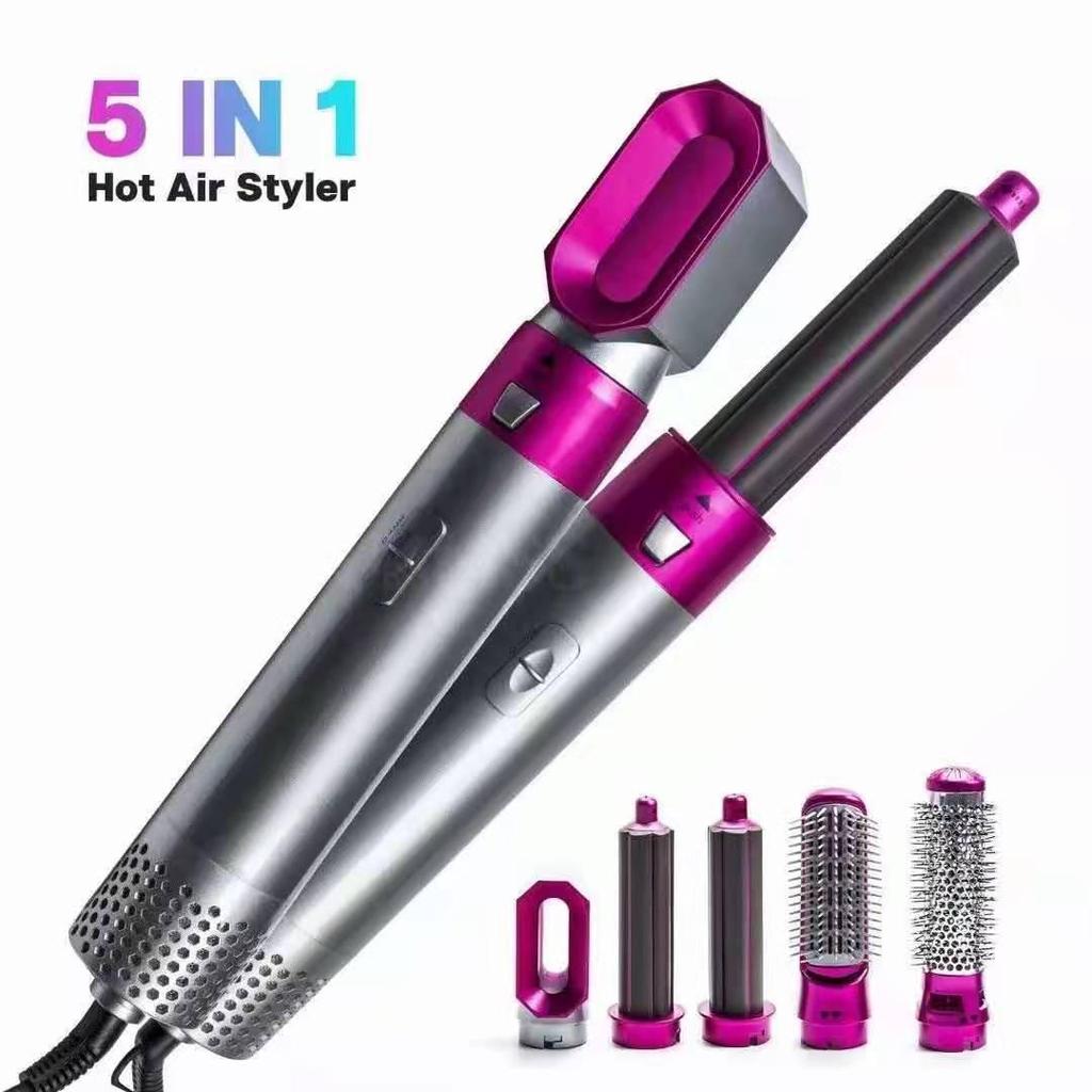 Cross-border Ionic Hair Dryer & Curler: 5-in-1 Multi-Functional Hot Air Styling Comb