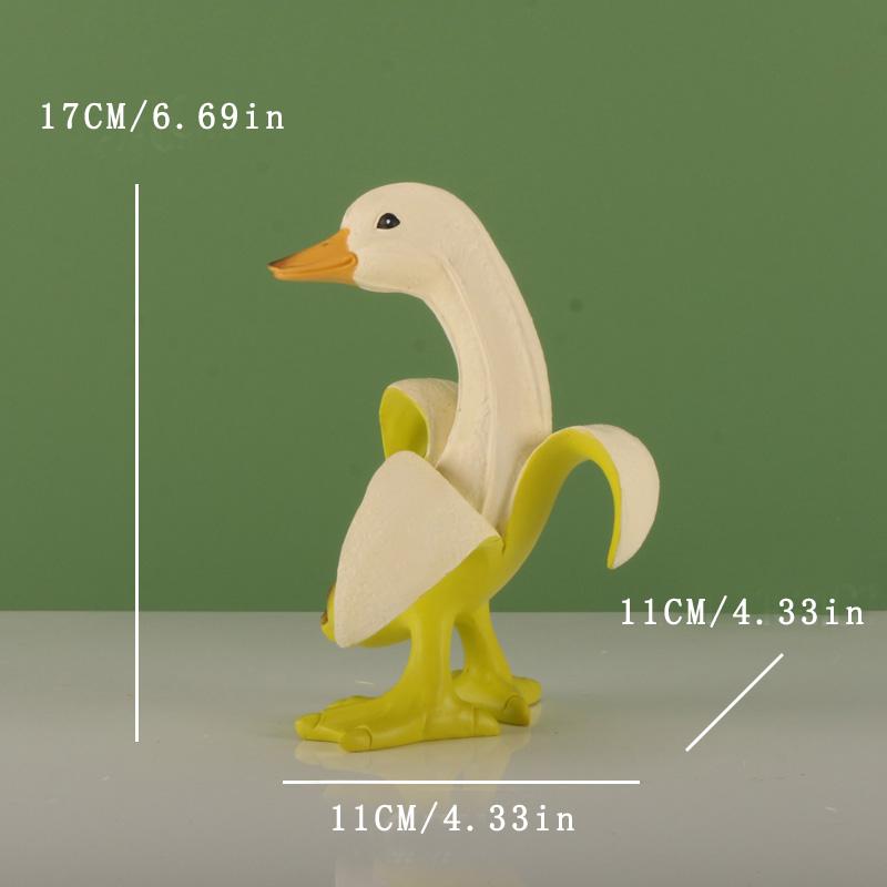 1pc Creative Cute Day Banana Friend Duck Fun Funny Birthday Gift Creative Ornaments Sand Sculpture Healing Desktop Banana