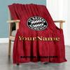 Bayern Munich Customize Your Name Blanket Cozy Customizable Blanket Ultra-Soft Perfect for Living Room Livingroom Office Bedding Ideal for All Seasons