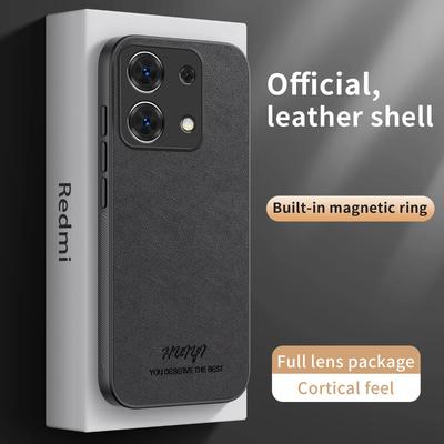 Capa de Couro para Xiaomi Poco X6 X5 X3 Pro GT NFC X4 Poco F6 F5 Pro C65 F3 Poko M6 M3 M2 Pro 4G Suporte Magnético para Carro Capa de Telefone