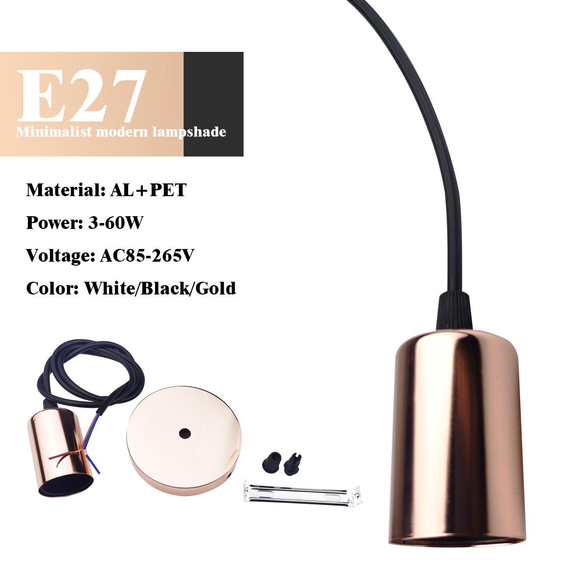 1PC Современная простота светодиодные подвесные светильники E27 патрон для лампы — фото 6