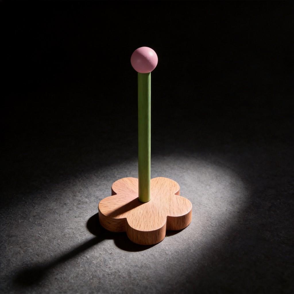Creative Wooden Flower Shape Tissue Holder For Kitchen Storage And Organization