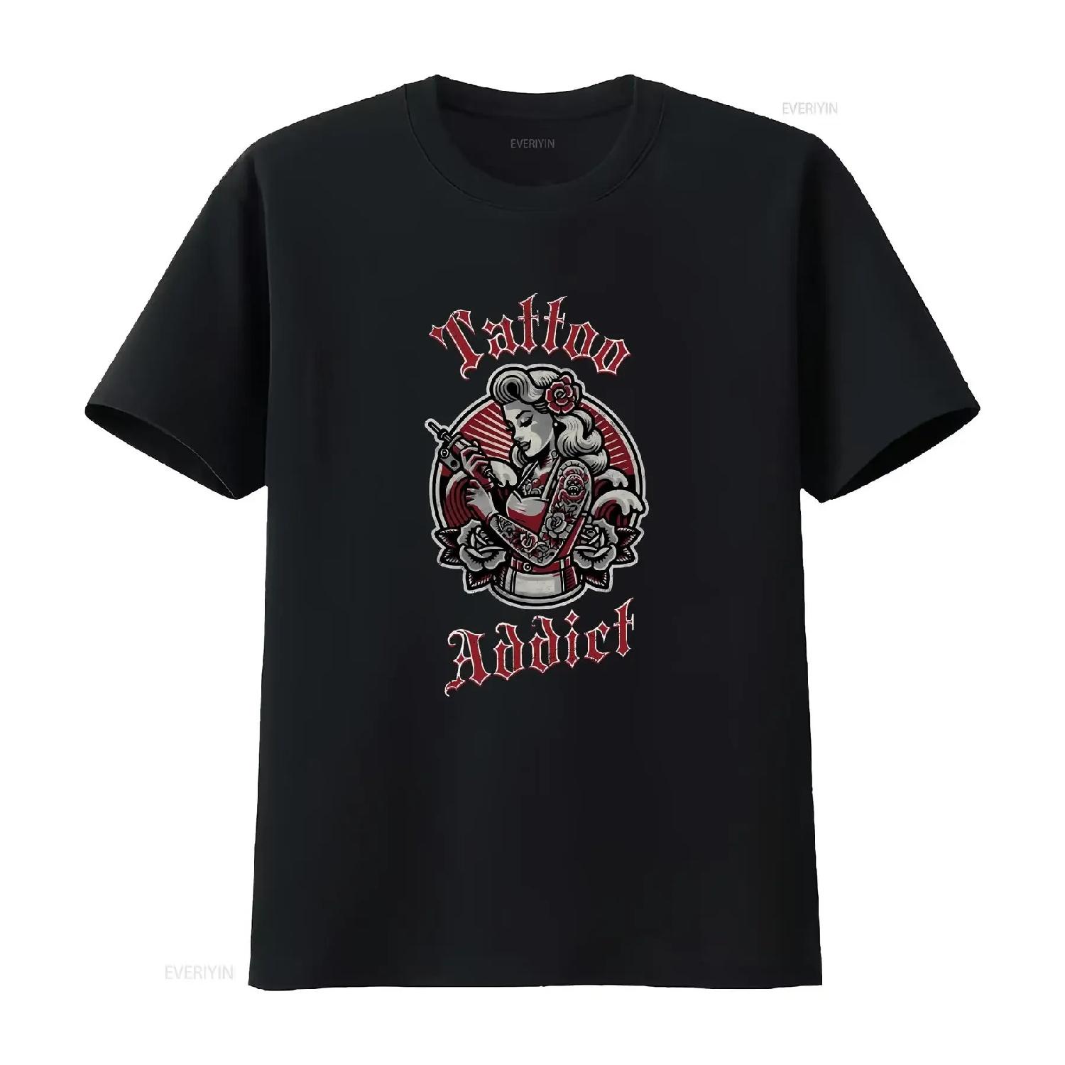 

Tattoo clothing vintage tat tee tattooisT T Shirt traditional addict dad present mum gift going out wear gig vintage Washed S чёрный
