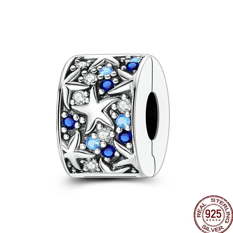 100% Copper Blue Shiny Zirconia Dark Cloud Butterfly Jewelry Beaded Pendant Fit 3Mm Bracelet Diy Jewelry Gift