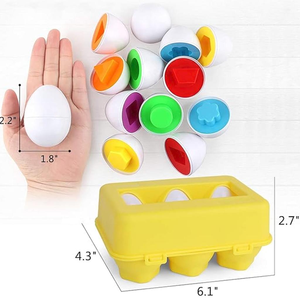 1Box 12 Easter Eggs Matching Toys For Early Childhood Education And Development.