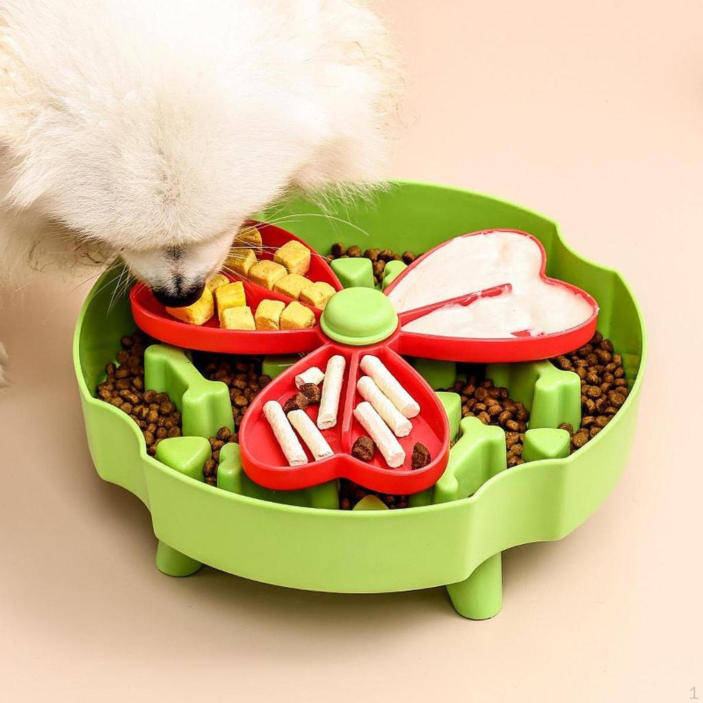 Slow Feeder Dog Bowl Elevated Cat Down Eating Enrichment Toy Puzzle Feeding Dish