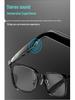 Intelligente Bluetooth-Brille mit hochklappbarem Magnetclip, Myopie-Gläsern und Anti-UV-Blaulichtschutz
