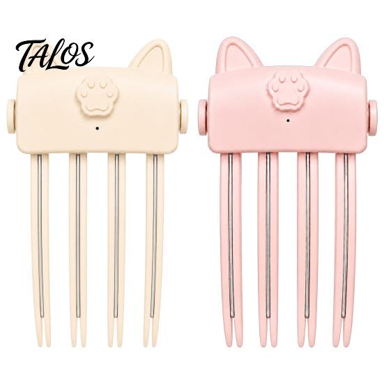 Natural Fluffy Hair Tool Heated Volume Clip for Fine Flat Hair, Electric Root Lifter Comb Portable Styling with 2 Heat Settings, Volumizing Puffy Lift