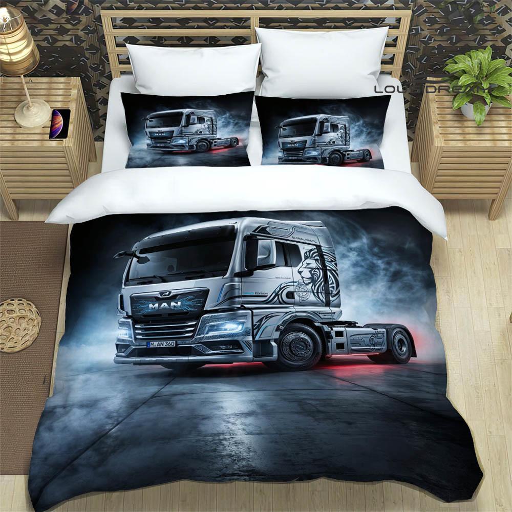 M-Man truck Set Biancheria da Letto Stampata Retrò set squisito di biancheria da letto copripiumino set piumone set biancheria da letto lusso regalo di compleanno