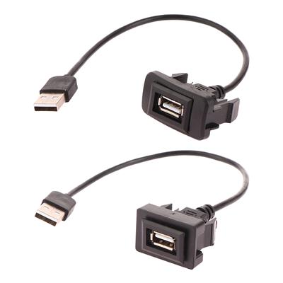 Adaptador de cable de extensión USB para panel de salpicadero de coche, montaje empotrado, para Vigo, Rav4, Toyota, Vios y Levin