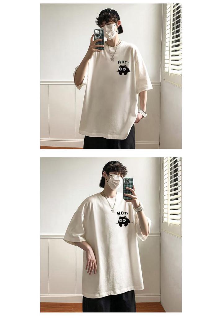 Men's Trendy Short-Sleeve T-Shirt: New Summer Style, Loose Fit, Versatile American Brand Casual Tee