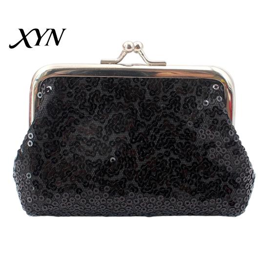 Colorful Sequin Wallet Women Coin Purse, with Metal Hinge And Kiss-lock Design, Lightweight Portable Travel Pouch Mini Wallet, Sequined Glitter