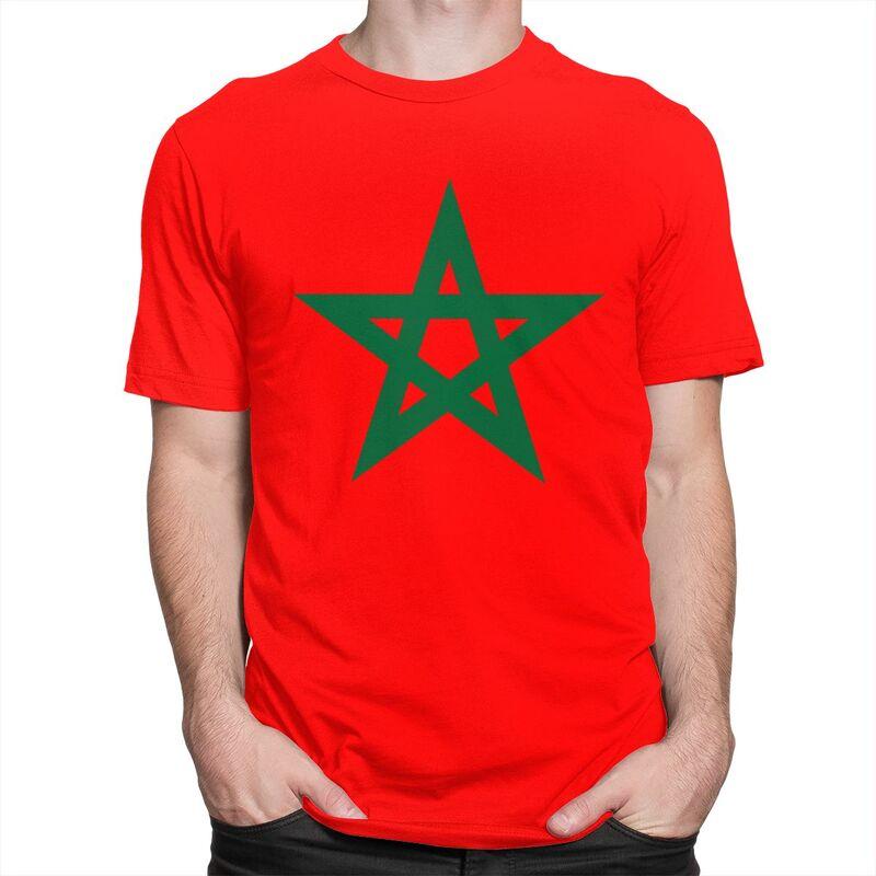 Custom Morocco Flag Tshirts for Men Short Sleeve Casual T Shirt Moroccan Proud Patriotic Tshirt Loose Fit 100 Cotton Tee
