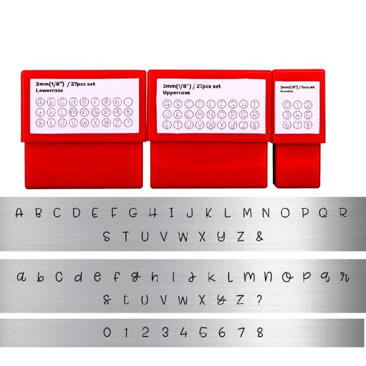 Professional Steel Letter Number Punches 3mm Leather Stamper Embossing Tool For Jewelry Making Leather Crafting Project