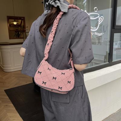 Damen Große Cord Schultertasche, Corduroy Notizbuchtasche, Studentenschule Corduroy Tragetasche, Lässige Corduroy Mama Tasche Schleife Damen Tasche