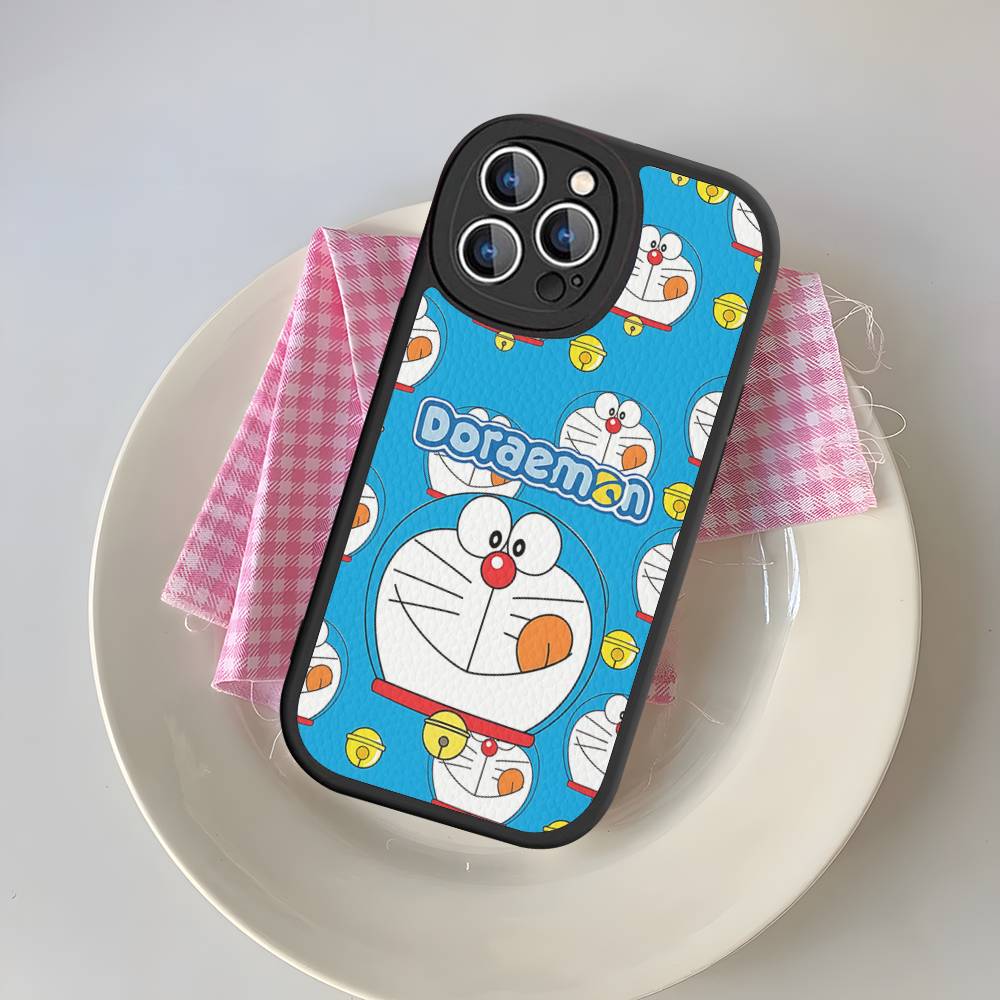 Cartoon D-Doraemons Phone Cover For IPhone 11 12 13 14 15 16 Pro Max Mini Plus Soft Leather Case