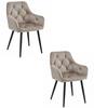 JORK Chair - Dark Beige Velvet / Black Legs X 2