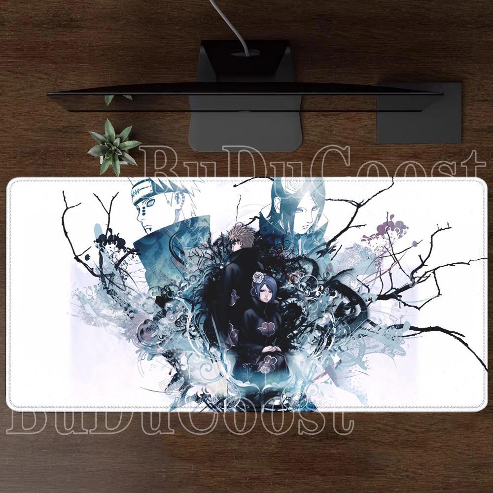 HD Printing Aakatsuki Naruto Mouse Pad Gaming Office Accessories Computer Keyboard Anime Non-slip Desk Mat Overlock XXL Mousepad