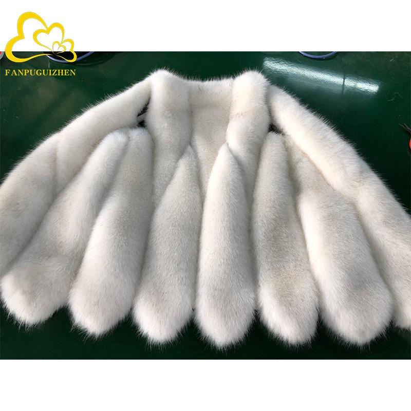 Strength Autumn and Winter New Imitation Raccoon Hair Big Water Drop Fur Vest Medium and Long White Vest