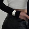 Irregular Curved Wide-faced Wavy Open Bracelet Ins Cold Wind Personalized Bracelet Fashion High-end Jewelry Women