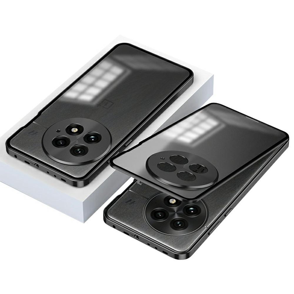 For OnePlus 13 Matte Case Aluminium Alloy+PC Phone Cover Pop-Up Snap Lock