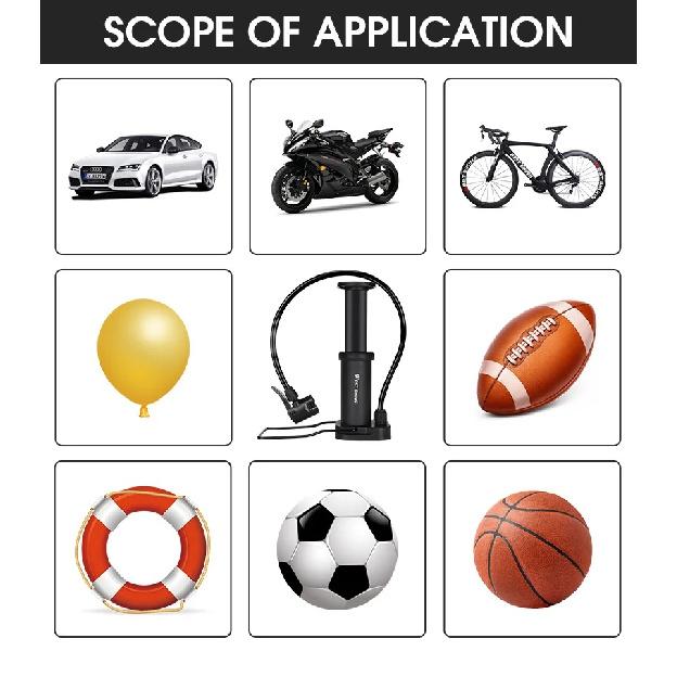 WEST BIKING Ultralight Portable Bike Pump MTB Road Bicycle Foot Pump Presta & Schrader Valve Cycling Tire Air Inflator With Hose