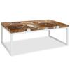 Vidaxl Mesa de Centro em Madeira de Teca e Resina, 110 X 60 X 40 Cm