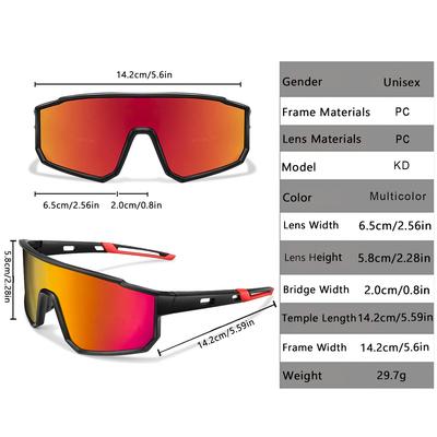 Unisex UV400 Cycling Sunglasses Fashion Brand New Style Windproof Bicycle Road Eyewear for Men Women Hiking Camping Driving