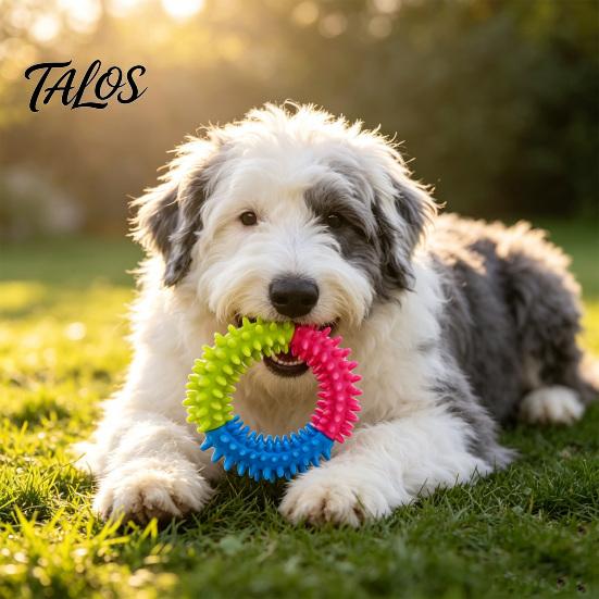 Bite Resistant Dog Toys for Aggressive Chewers Spiky Ring Toy, Rubber Chew Interactive Dental Cleaning Dogs Fetch And Teeth Toy Energy Consuming