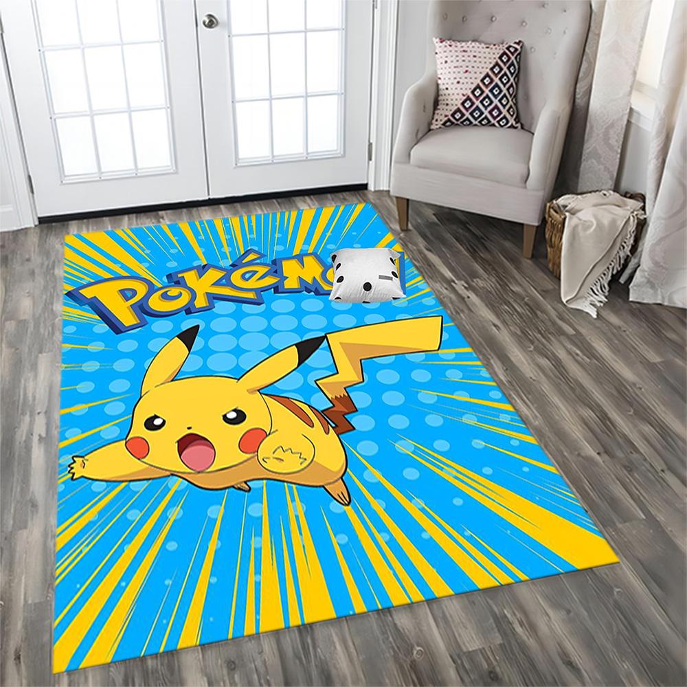 Alfombra Pikachu Ráfaga de Energía para salas de estar, dormitorios, decoración del hogar y como regalos.