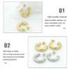 Women Earrings Decorations Exquisite Jewelry Ornament Simple Style Stainless Steel Ladies Piercing Ear Hoops Ears Studs