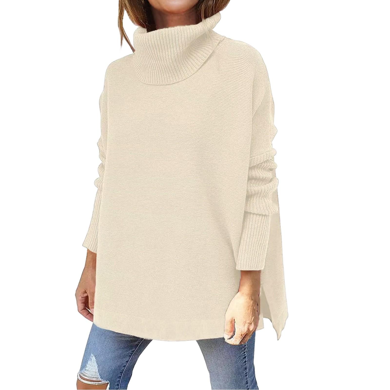 Женские модные топы средней длины с длинным рукавом и боковыми разрезами — фото 9