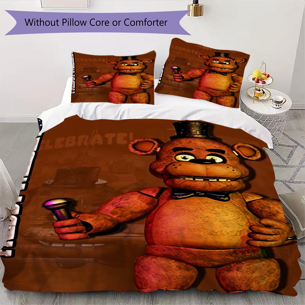Celebrate Animatronic Friends Threepiece Set 1 Duvet Cover 2 Pillowcase Without Core Without Core Bedding Set Soft And Comfortable