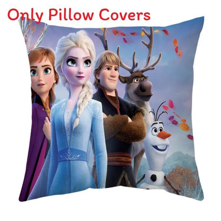 The Frozen Snow Queen Cartoon Cushion Cover Linen Material Cozy Spaces Home