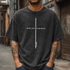 Das Weg die Wahrheit und das Leben T-Shirt, Johannes 14:6 Minimal Cross Christliches Shirt, Personalisierbarer Ärmel, Glaube Geschenk
