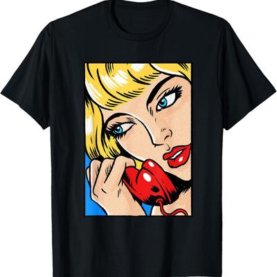 Suspicious Women Pop Art Comic Book Popular Culture Artist T-Shirt