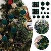 48pcs/set Velvet Christmas Ball Ornaments Christmas Decoration Box Set Products Set Ball Pendant Ball 4/6/8cm Christmas Hom Y8M5