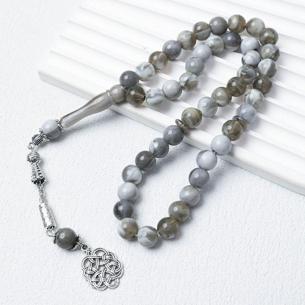 Imitation Beeswax Prayer Hand String 10mm Acrylic Beads Rosary Bracelet Wrist Bracelet  Daily Use