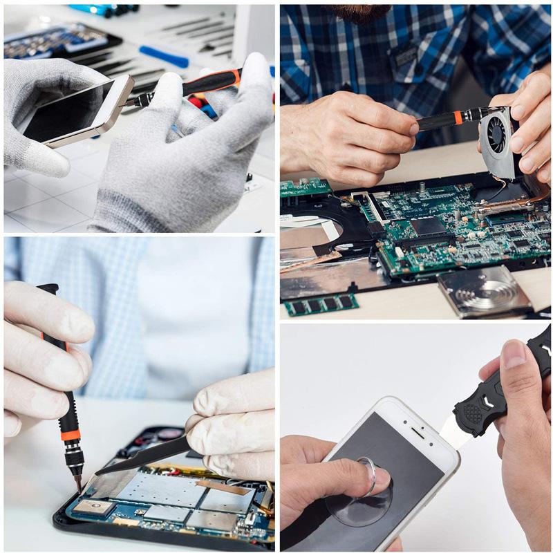 Precision Electronics Service Tool Kit - Perfect for iPhone, Samsung, Huawei, Xiaomi - 27 pieces