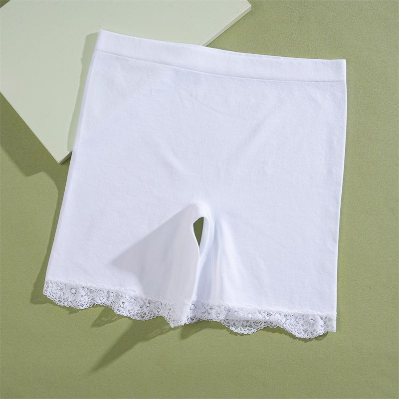 FINETOO Women's Lace High Waist Boyshorts Underwear Sexy Seamless Breathable Panties Girls Stretchy Belt Soft Short Lingerie