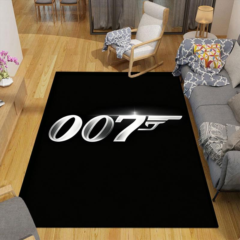 1Pc James Bond Secret Agent Rug Office Carpet Indoor Outdoor Doormat Nonslip Soft Comfortable Living Christmas Halloween Xmas Gift D924437