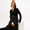 Tommy Hilfiger Elegant Knitted Spliced Waist-Defining Slimming Pleated Skirt Long Sleeve Dress Women dresses WW0WW48398